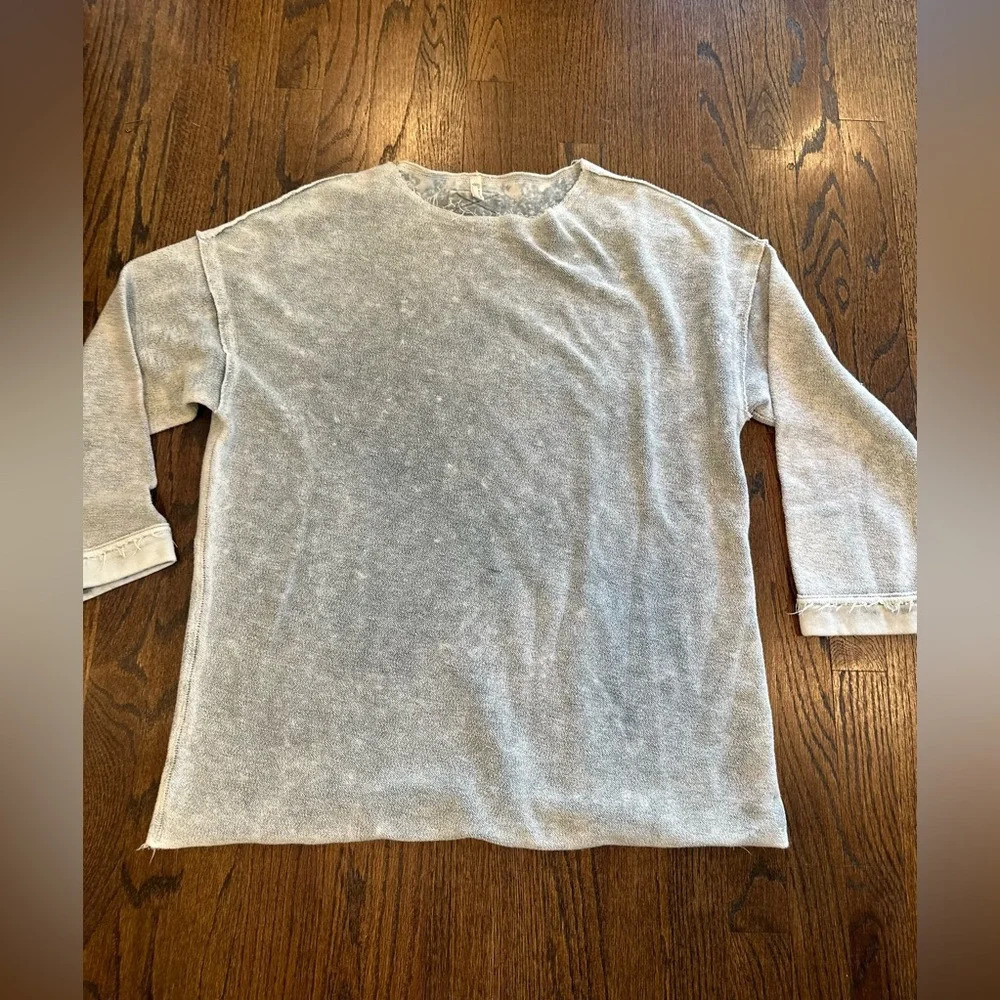Free People FP Movement Terry Cloth Oversize Pullover Size Small